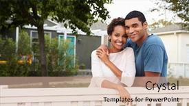  Presentation with african american black couple - Audience pleasing slides consisting of free diversity - young african american couple embrace backdrop and a lemonade colored foreground
