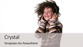  Presentation with music - Beautiful slide deck featuring free diversity - young child rocking to music backdrop and a  colored foreground