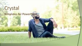  Presentation with people street - Slides enhanced with free eastern europe - lifestyle leisure and people concept background and a  colored foreground