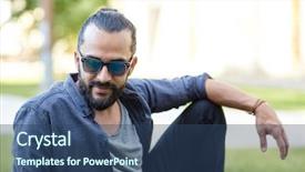  Presentation with people street - Audience pleasing presentation theme consisting of free eastern europe - lifestyle leisure and people concept backdrop and a  colored foreground