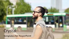  Presentation with travel and tourism - Amazing PPT theme having free eastern europe - travel tourism backpacking and people backdrop and a  colored foreground