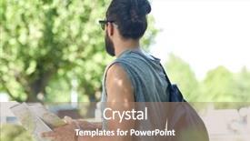  Presentation with rural tourism people adventure - PPT theme featuring free eastern europe - travel tourism backpacking and people background and a  colored foreground