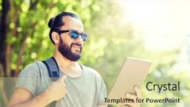  Presentation with travel and tourism - Amazing presentation theme having free eastern europe - travel tourism backpacking technology backdrop and a  colored foreground