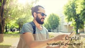  Presentation with tourism - Presentation design consisting of free eastern europe - travel tourism backpacking technology background and a  colored foreground