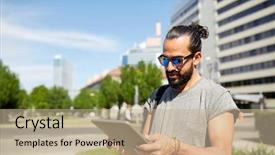  Presentation with tourism - Slides having free eastern europe - travel tourism backpacking technology background and a  colored foreground