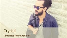  Presentation with wall street - Beautiful slide deck featuring free eastern europe - travel tourism lifestyle and people backdrop and a  colored foreground