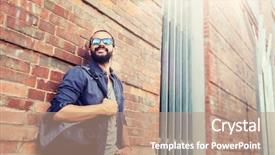  Presentation with wall street - Slide set featuring free eastern europe - travel tourism lifestyle and people background and a  colored foreground