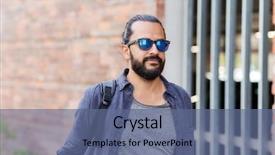  Presentation with city people walking - Presentation design having free eastern europe - travel tourism lifestyle and people background and a  colored foreground