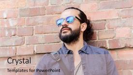  Presentation with travel concept silhouette - Presentation theme having free eastern europe - travel tourism lifestyle and people background and a  colored foreground