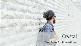  Presentation with wall street - PPT layouts consisting of free eastern europe - travel tourism lifestyle and people background and a  colored foreground