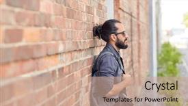  Presentation with wall street - Colorful theme enhanced with free eastern europe - travel tourism lifestyle and people backdrop and a  colored foreground