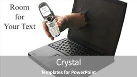  Presentation with computer room - Colorful PPT theme enhanced with free emergency - online phone concept a human backdrop and a gray colored foreground