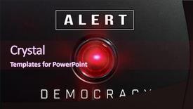  Presentation with democracy - Amazing slide deck having free emergency - red glowing warning lamp backdrop and a wine colored foreground