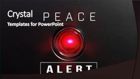  Presentation with alert - Theme with free emergency - red glowing warning lamp background and a dark gray colored foreground