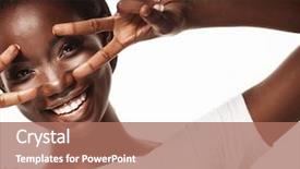  Presentation with breastfeeding and african american - PPT theme consisting of free emotion expressions - african american woman smiling looking background and a  colored foreground