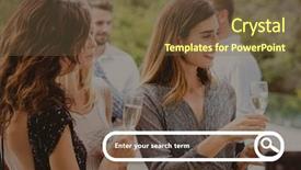  Presentation with search - Beautiful presentation theme featuring search bar against party backdrop and a tawny brown colored foreground