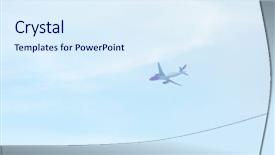  Presentation with airplane taking off sky - Slide deck with engineering free - airplane in sky background and a  colored foreground