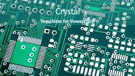  Presentation with electronic components - Colorful PPT theme enhanced with smd - green electronic board without components backdrop and a teal colored foreground