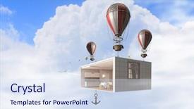  Presentation with interior design - Audience pleasing PPT theme consisting of free clouds designs - idea for interior design mixed backdrop and a  colored foreground