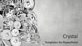  Presentation with mechanical pipe - Cool new theme with free mechanical engineering - young businessman playing pipe backdrop and a light gray colored foreground