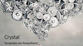  Presentation with mechanical pipe - Amazing PPT theme having free mechanical engineering - young businessman playing pipe backdrop and a light gray colored foreground