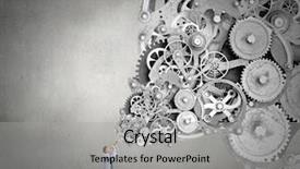  Presentation with mechanical pipe - Amazing slide deck having free mechanical engineering - young businessman playing pipe backdrop and a gray colored foreground