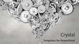  Presentation with mechanical pipe - Slide deck having free mechanical engineering - young businessman playing pipe background and a light gray colored foreground