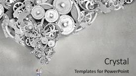  Presentation with mechanical pipe - Cool new theme with free mechanical engineering - young businessman playing pipe backdrop and a light gray colored foreground