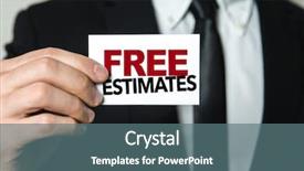  Presentation with free aging - Audience pleasing presentation theme consisting of free estimates backdrop and a ocean colored foreground