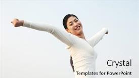  Presentation with asian foods - Audience pleasing PPT layouts consisting of free ethnicities - young asian woman backdrop and a  colored foreground