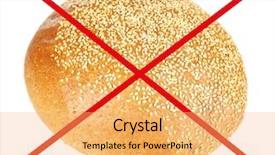  Presentation with food white layout - PPT theme having free evaluation - concept of unhealthy food isolated background and a  colored foreground