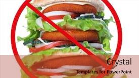  Presentation with food white layout - PPT layouts consisting of free evaluation - concept of unhealthy food isolated background and a  colored foreground