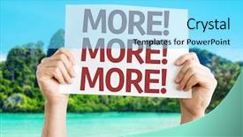  Presentation with beach - Cool new presentation theme with free evaluation - more more more card backdrop and a arctic colored foreground