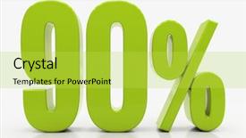  Presentation with percent - PPT theme consisting of free evaluation - percent off discount 3d illustration background and a yellow colored foreground