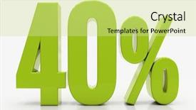  Presentation with evaluation - Beautiful slide deck featuring free evaluation - percent off discount 3d illustration backdrop and a soft green colored foreground