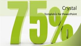  Presentation with percent - Presentation design consisting of free evaluation - percent off discount 3d illustration background and a  colored foreground