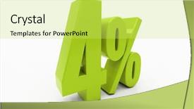  Presentation with percent - Beautiful PPT theme featuring free evaluation - percent off discount 3d illustration backdrop and a yellow colored foreground