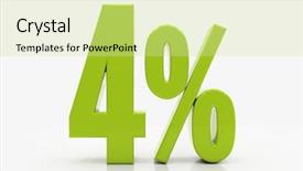  Presentation with percent - Slide set having free evaluation - percent off discount 3d illustration background and a soft green colored foreground