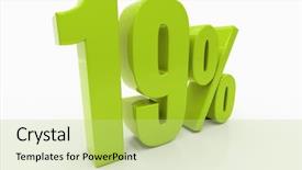  Presentation with percent - Cool new PPT theme with free evaluation - percent off discount 3d illustration backdrop and a mint green colored foreground
