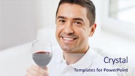  Presentation with happy holidays - Theme enhanced with free evaluation - profession drinks leisure holidays background and a sky blue colored foreground