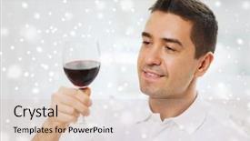  Presentation with happy holidays - Amazing PPT layouts having free evaluation - profession drinks leisure holidays backdrop and a soft green colored foreground