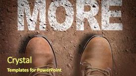  Presentation with evaluation - Presentation theme having free evaluation - top view of boot background and a tawny brown colored foreground