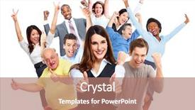  Presentation with joyful - Presentation design featuring free family - happy joyful people group isolated background and a coral colored foreground