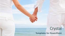  Presentation with summer wheat field blue - Audience pleasing slides consisting of free family - summer couple smiling standing backdrop and a sky blue colored foreground