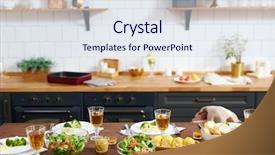  Presentation with vegetarian - Beautiful theme featuring free festival - served festive table with homemade backdrop and a sky blue colored foreground