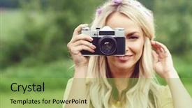  Presentation with summer holiday - Amazing theme having film free - attractive young hippie girl taking backdrop and a seafoam green colored foreground