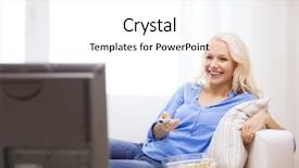  Presentation with free food - Slides consisting of film free - food happiness and people concept background and a  colored foreground