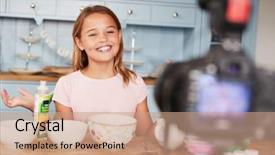  Presentation with teen girl tech - Theme enhanced with pre-teen girl video blogging background and a  colored foreground