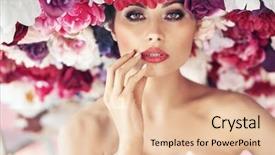  Presentation with beauty - Slides having women spa - flower style portrait background and a lemonade colored foreground