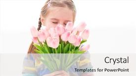  Presentation with smell - Amazing slide set having beatifulm fresh-cut tulip backdrop and a white colored foreground